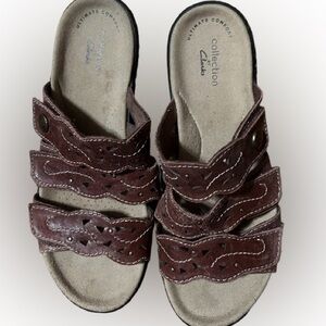 Clarks Ultimate Comfort Collection Brown Sandals with Cushioned Sole Siz…